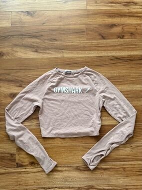 Gymshark Women's Cropped Long-Sleeve Top - Dusty Rose size XS
